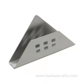 Triangular stainless steel vertical paper towel holder